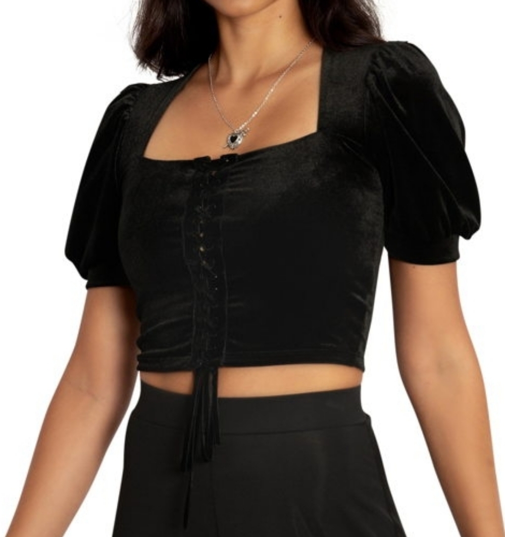 Velvet Black Renaissance Top